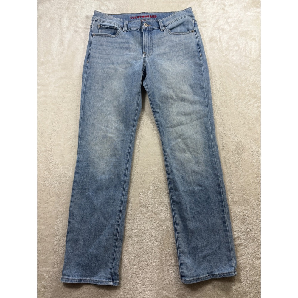 Lucky Brand Womens Sweet Mid Rise Straight Blue Jeans 8/29 A Meas: 30x29.5